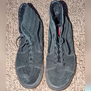 Vans Women's Black Suede High-Top Skate Sneakers size 6.5 Men's 5